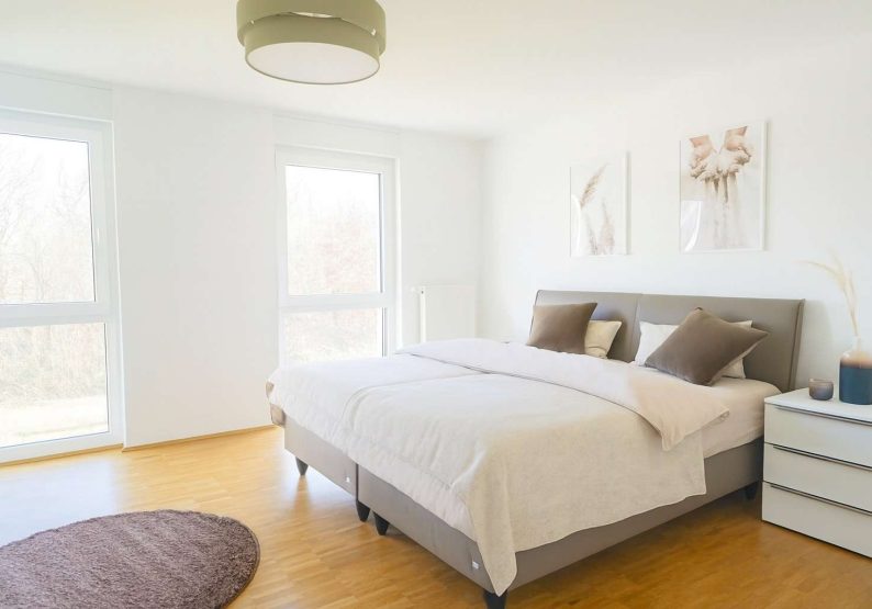 Visualisierung Musterhaus Schlafzimmer