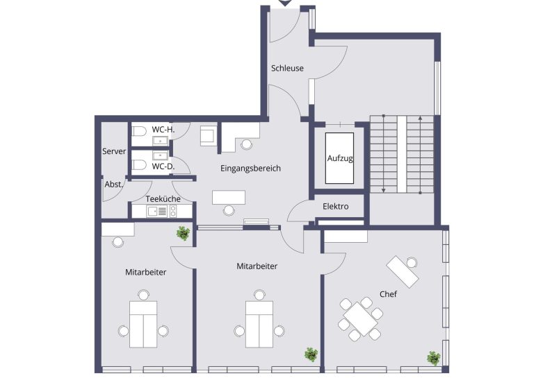 Grundrissplan Teilfläche im 1.OG mit ca. 115 qm