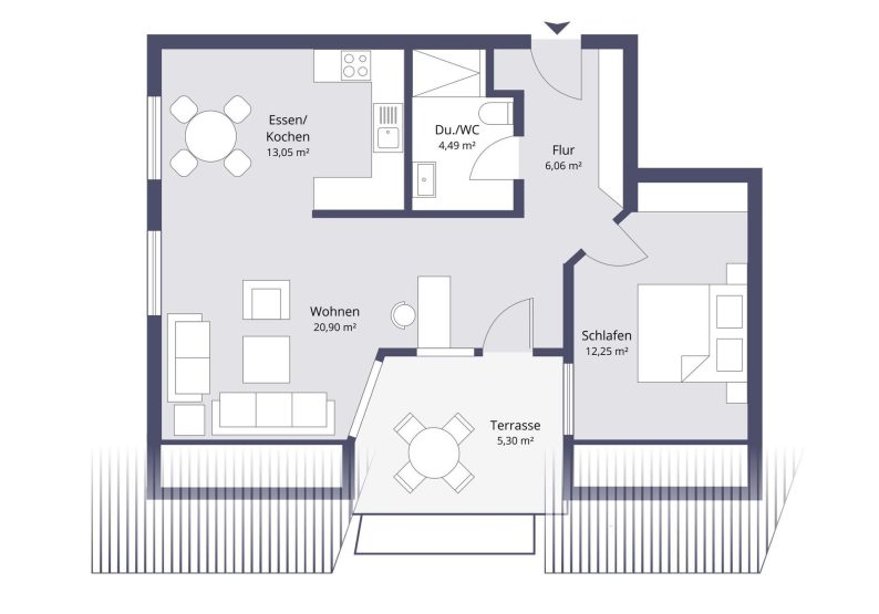 Grundriss Whg. 2. OG