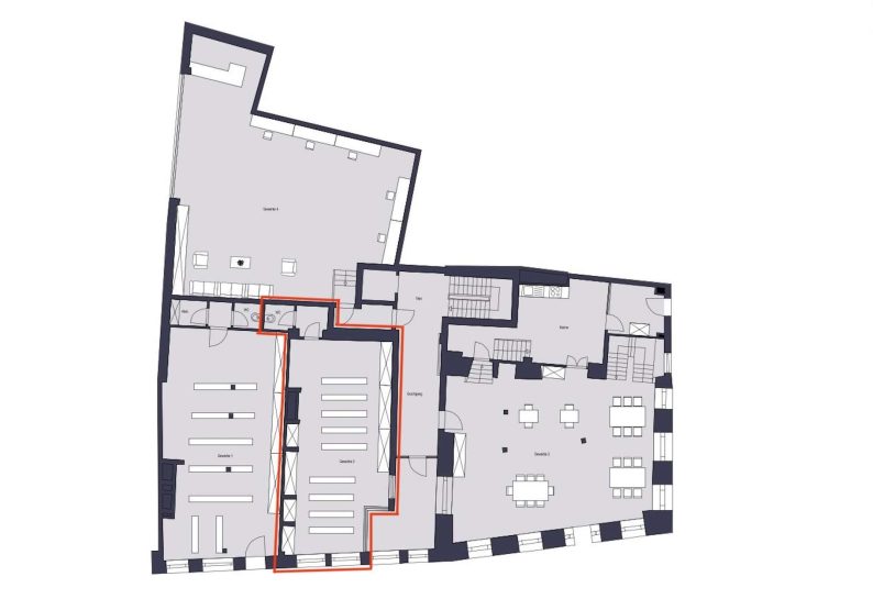 Grundriss Ladenfläche EG Rechts