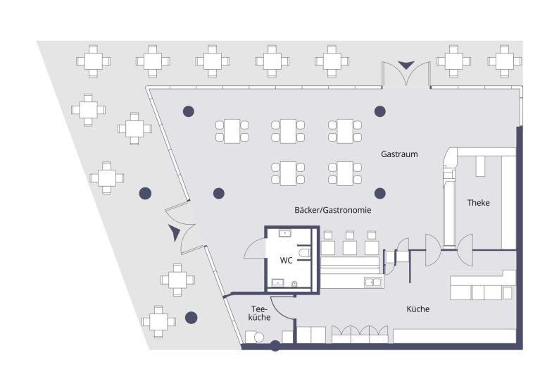 Gastro-Fläche mit ca. 222qm